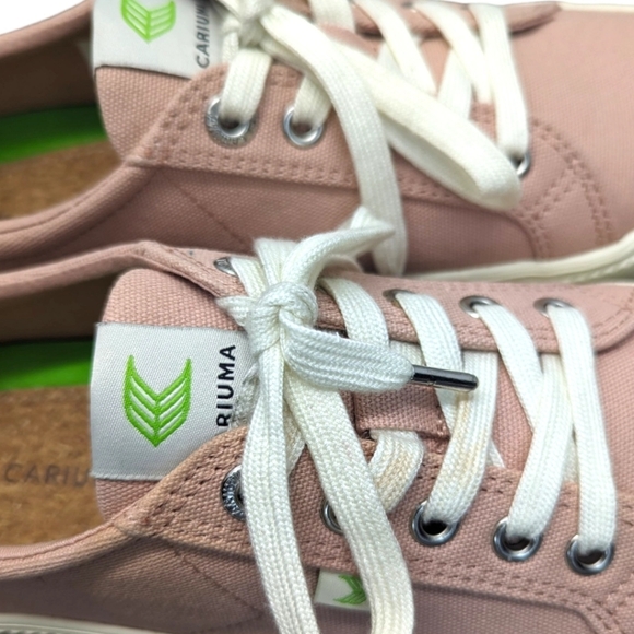 Cariuma Unisex Sneakers Oca Low Top Lace Up Suede Leather Pink W8.5 M7 - Picture 11 of 16